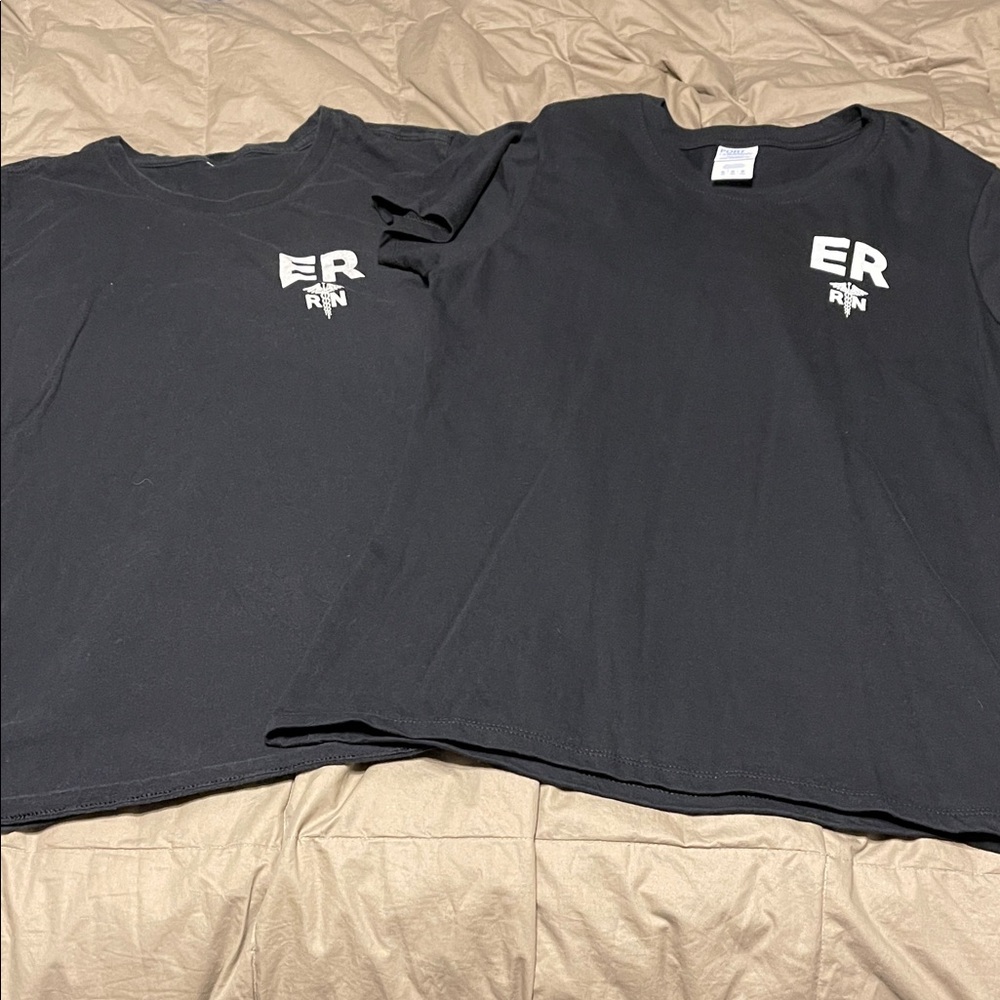 Black ER RN Graphic T-Shirts
